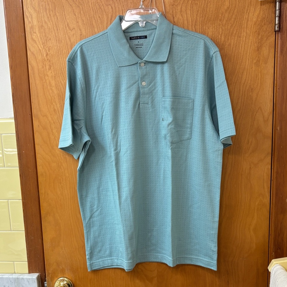 Never worn, Van Heusen light green/ teal  Polo Shirt